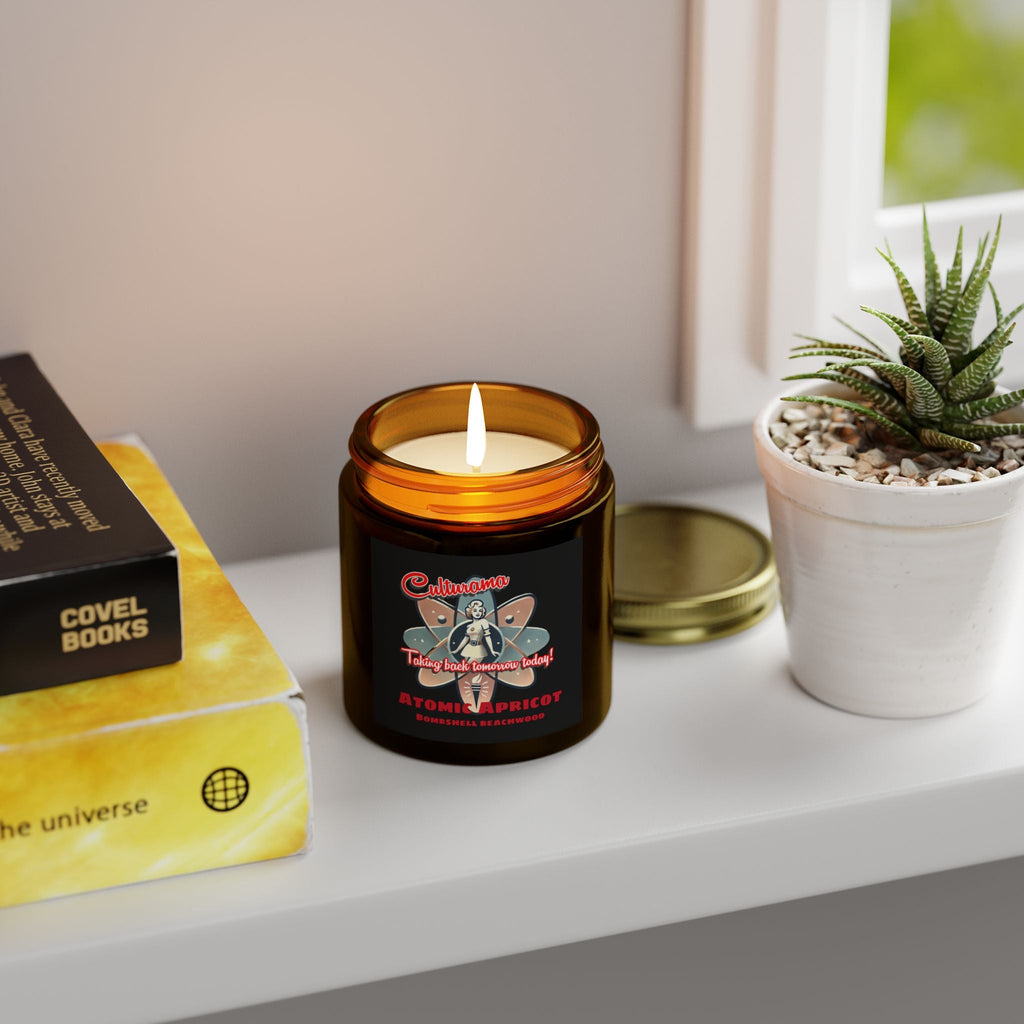 Culturama's Atomic Apricot Candles: Bombshell Beachwood (4oz, 9oz)