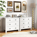3-Drawer Dresser with Tapered Legs - Rustic Brown