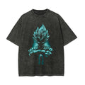 Men's DBZ Vegeta Vintage Wash Oversized Fitness T-Shirt