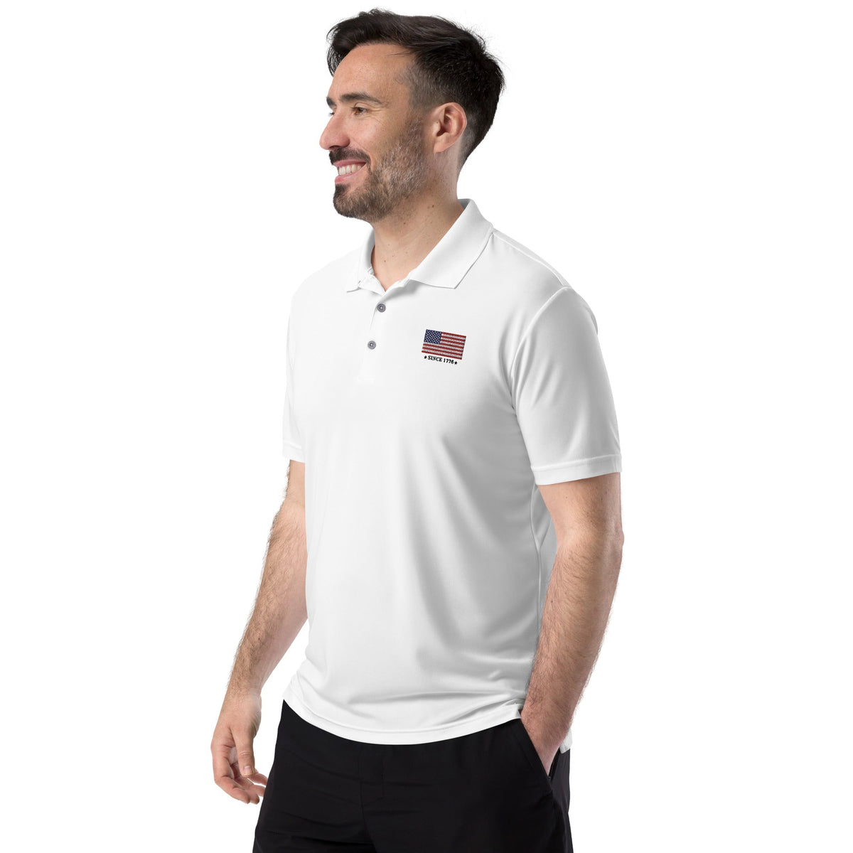 Walton & Johnson: American Flag Est. 1776 Polo