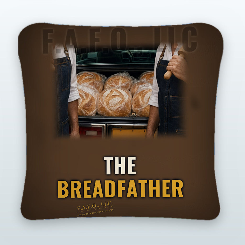 The Breadfather 6in Synergy Pro dual-sided regulation cornhole bag - Freedom Advocates Florida Official, LLC