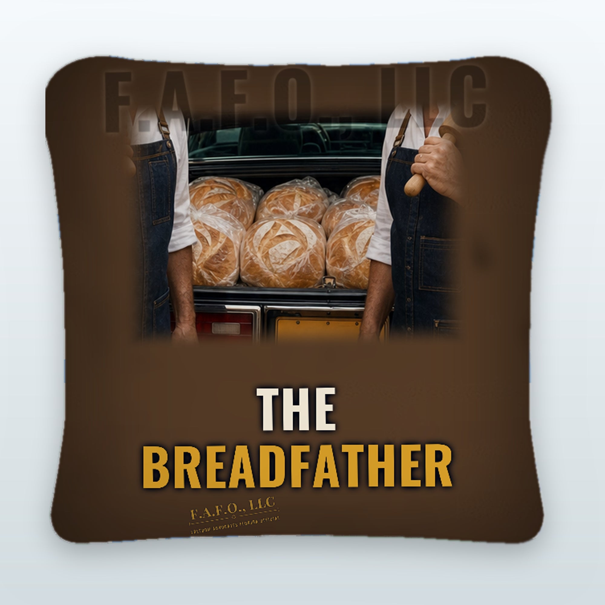 The Breadfather 6in Synergy Pro dual-sided regulation cornhole bag - Freedom Advocates Florida Official, LLC