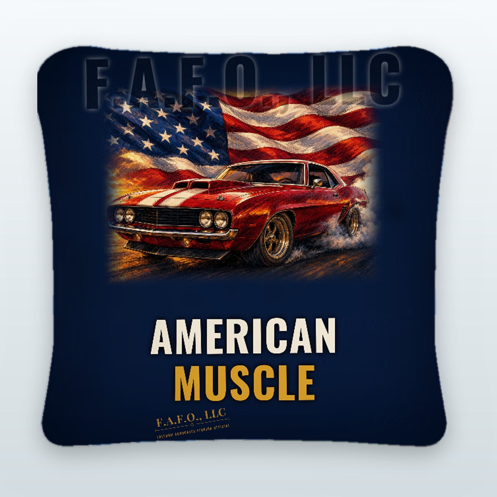 American Muscle 6in Synergy Pro dual-sided regulation cornhole bag - Freedom Advocates Florida Official, LLC