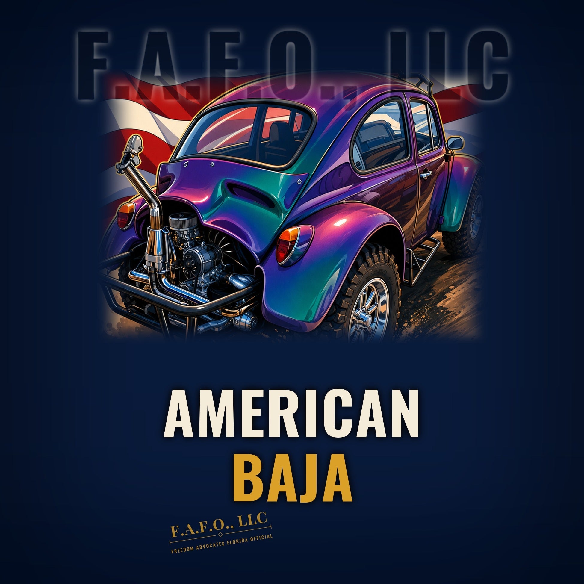 American Baja Bug cornhole throwing bag - Freedom Advocates Florida Official, LLC