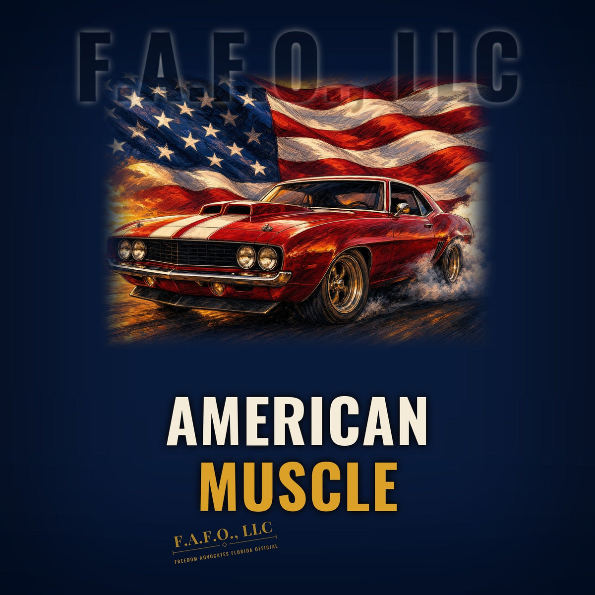 American Muscle cornhole throwing bag - Freedom Advocates Florida Official, LLC