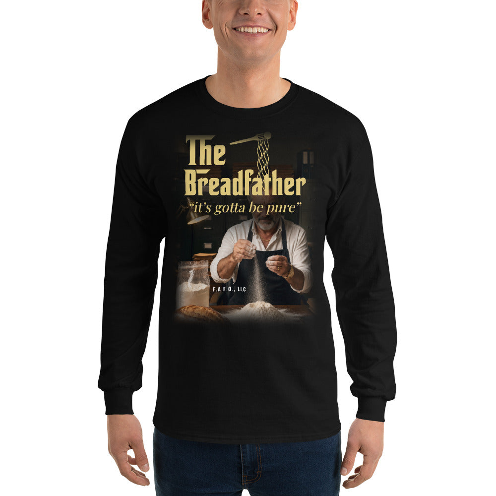 The Breadfather, It's Gotta Be Pure — Long Sleeve Tee, Black