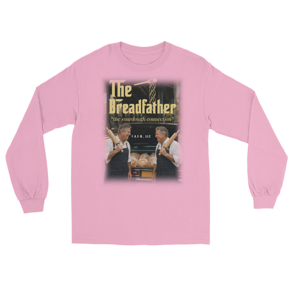 The Breadfather, The Sourdough Connection — Long Sleeve Tee, Light Pink
