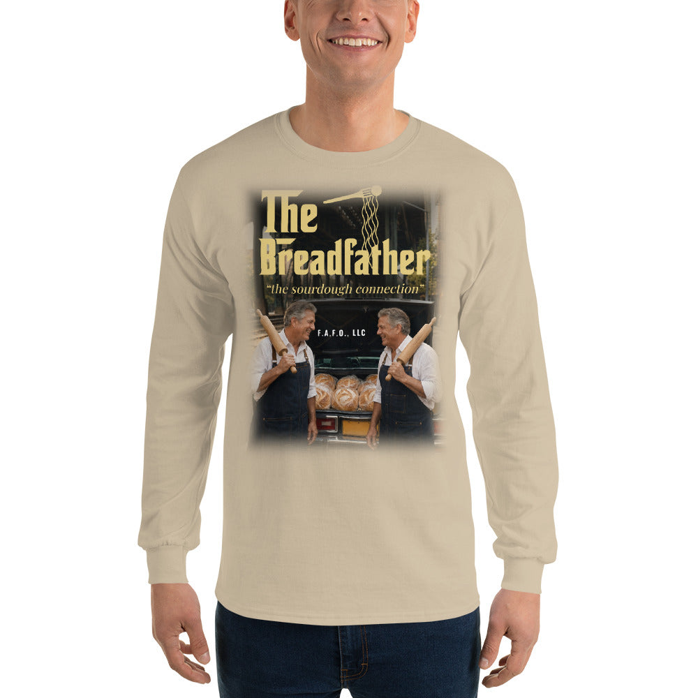 The Breadfather, The Sourdough Connection — Long Sleeve Tee, Sand