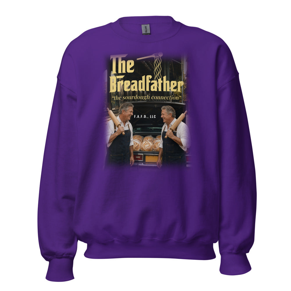 The Breadfather, The Sourdough Connection — Sweatshirt, Purple