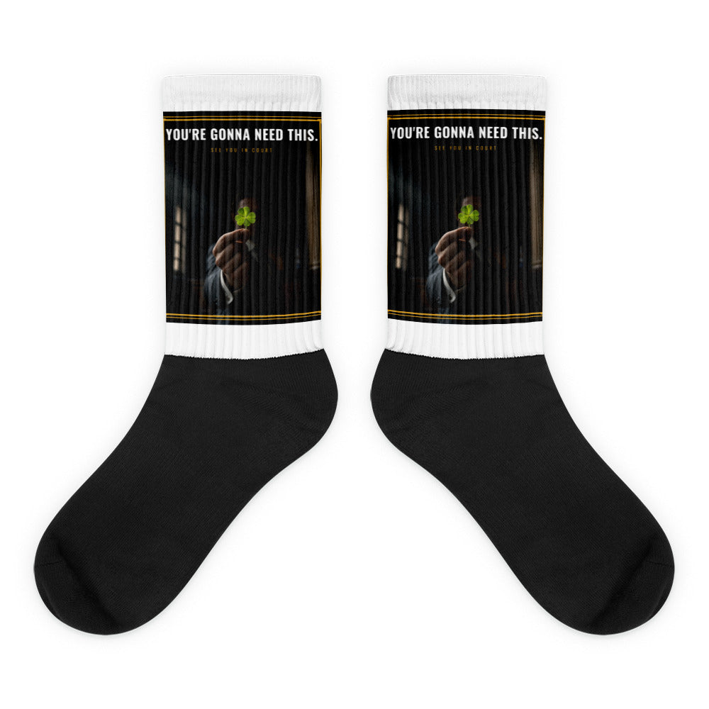 You're Gonna Need This, See You In Court printed on sublimated crew socks - Freedom Advocates Florida Official, LLC