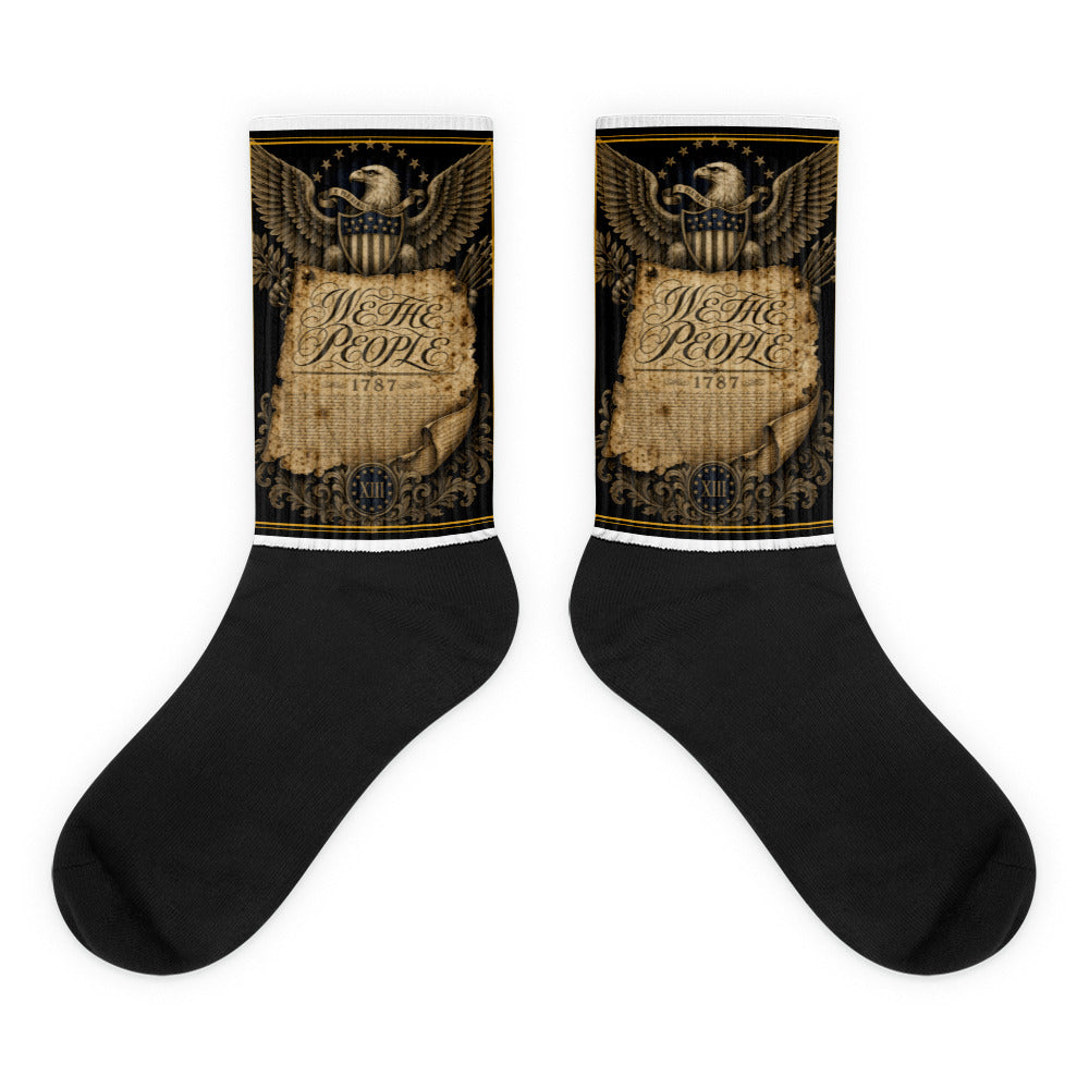 We The People 1787 printed on sublimated crew socks - Freedom Advocates Florida Official, LLC