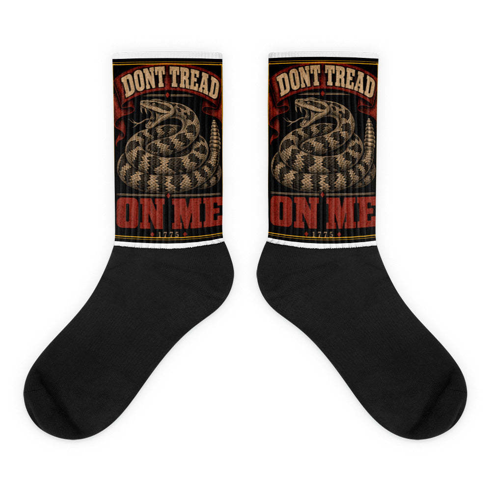 Don't Tread On Me 1775 printed on sublimated crew socks - Freedom Advocates Florida Official, LLC
