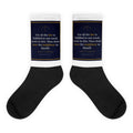 Galatians 5:14 printed on sublimated crew socks - Freedom Advocates Florida Official, LLC