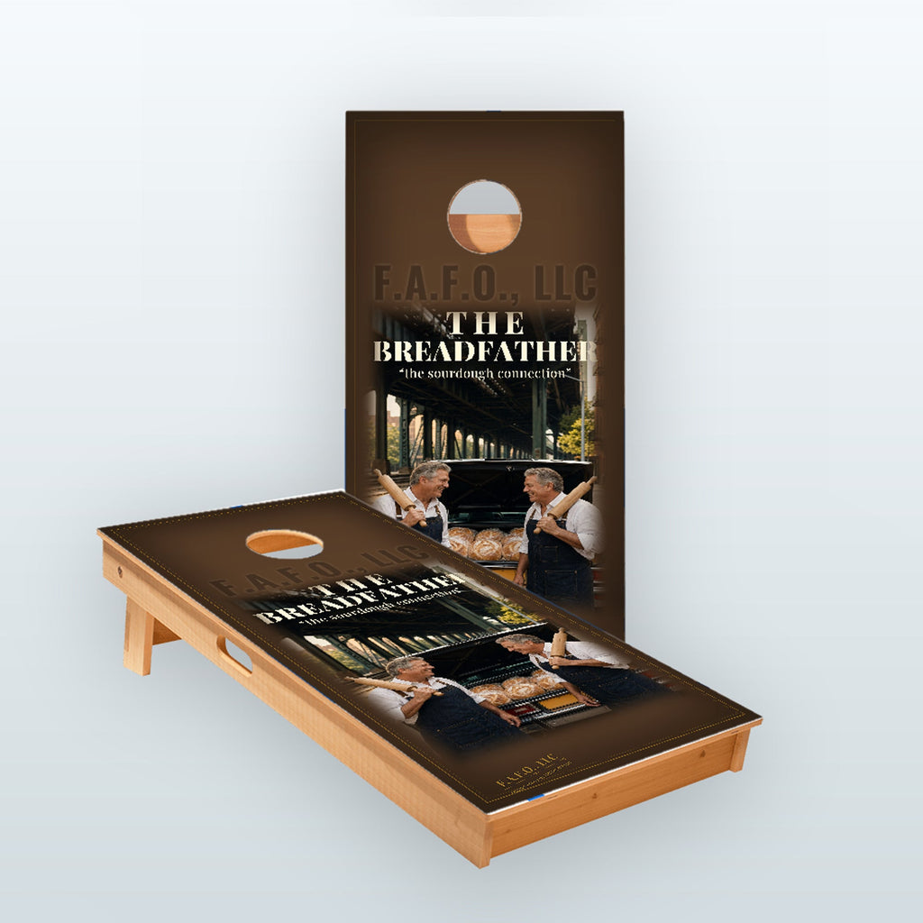 The Breadfather Custom Star 2x4 regulation cornhole board set, 9-ply Baltic birch - Freedom Advocates Florida Official, LLC