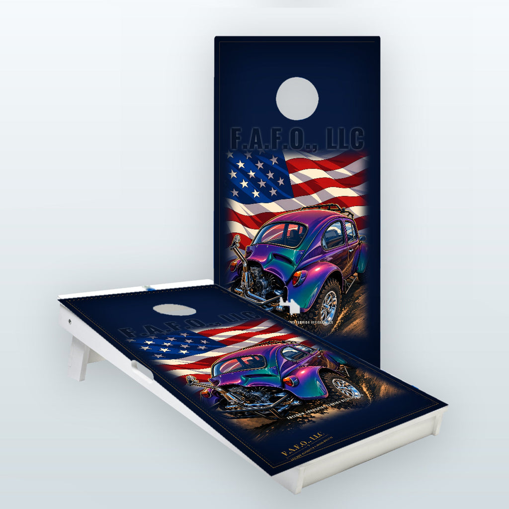 American Baja Custom All-Weather 2x4 regulation cornhole board set, Versatex PVC - Freedom Advocates Florida Official, LLC
