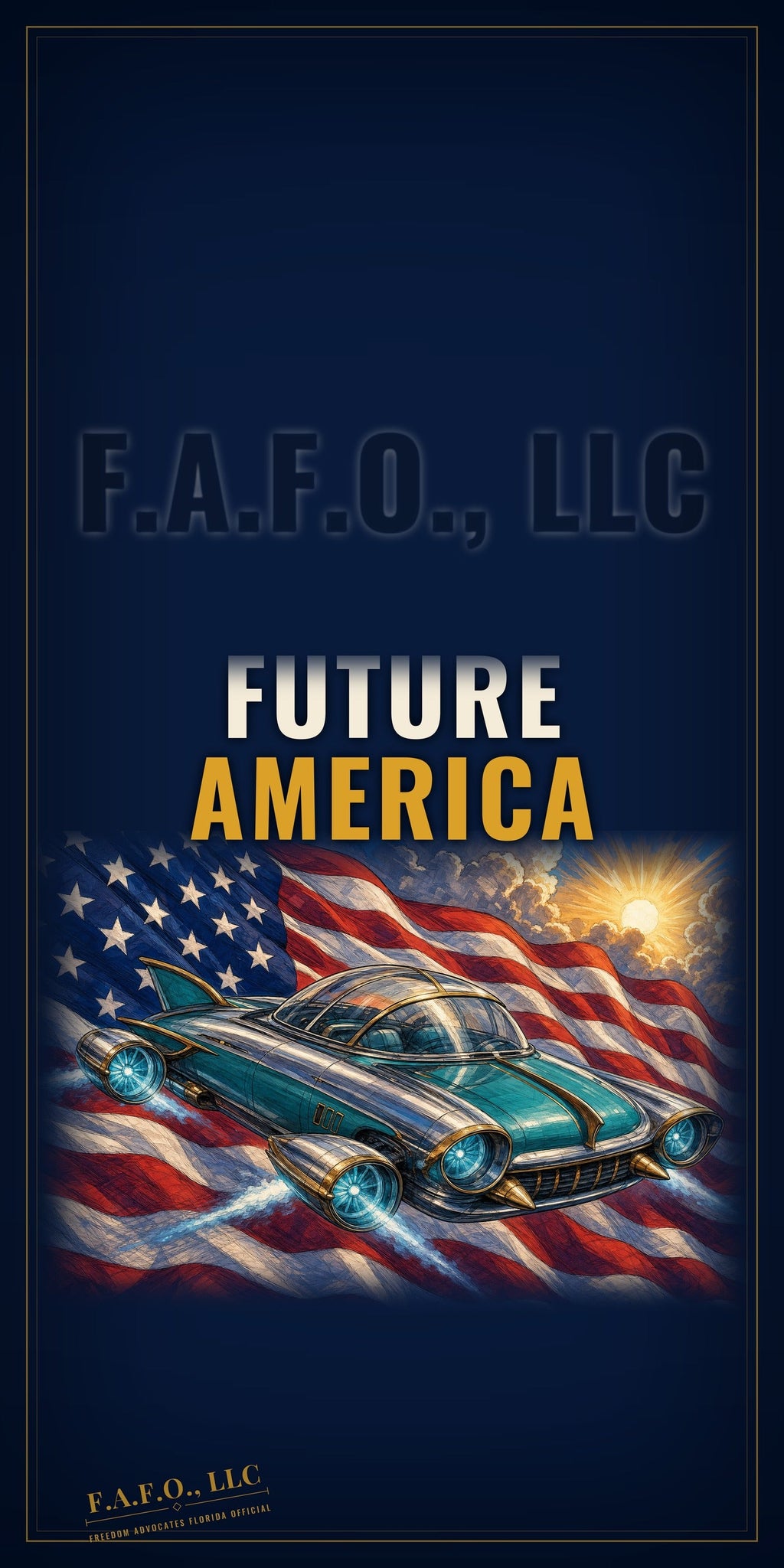 Future America cornhole board top - Freedom Advocates Florida Official, LLC
