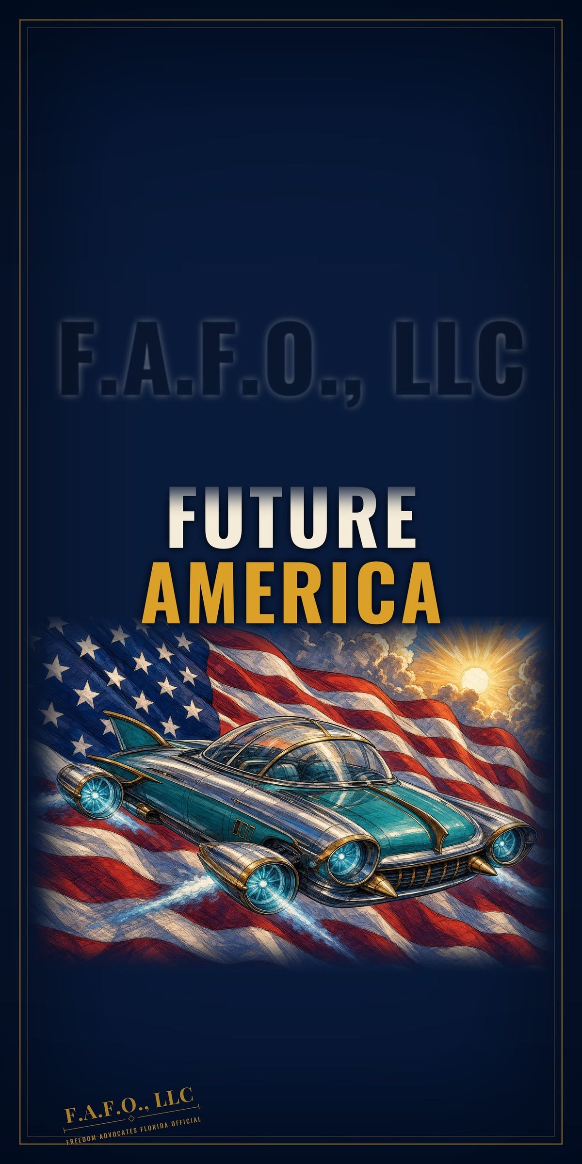Future America cornhole board top - Freedom Advocates Florida Official, LLC