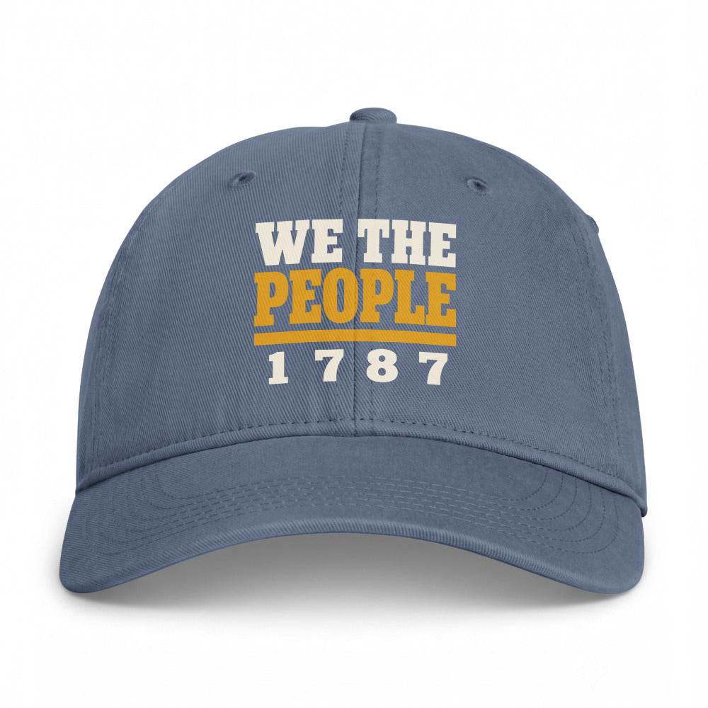 We The People 1787 printed on a Blue Jean washed cotton cap - Freedom Advocates Florida Official, LLC