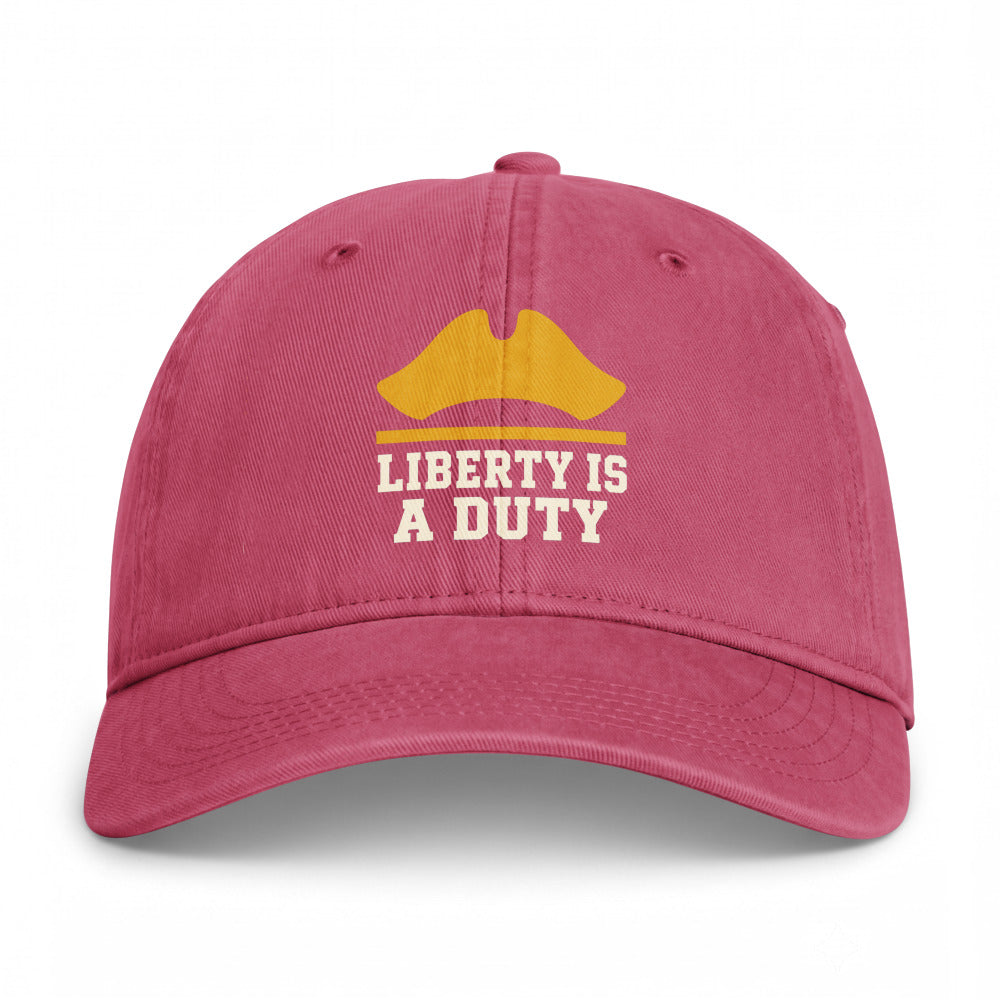 The Founders on a Crimson Closed-Back Washed Cap - coastal washed closed-back cap, direct-to-film print - Freedom Advocates Florida Official, LLC