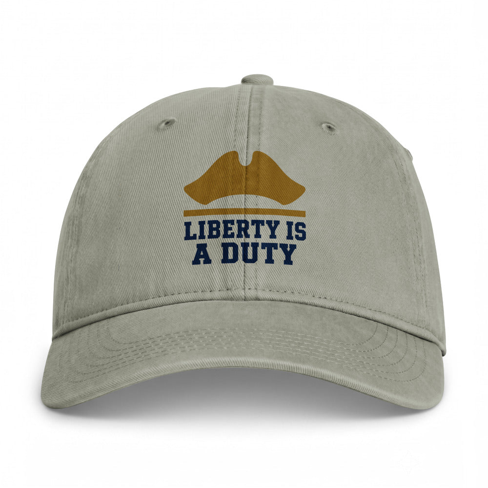 The Founders on a Sandstone Closed-Back Washed Cap - coastal washed closed-back cap, direct-to-film print - Freedom Advocates Florida Official, LLC