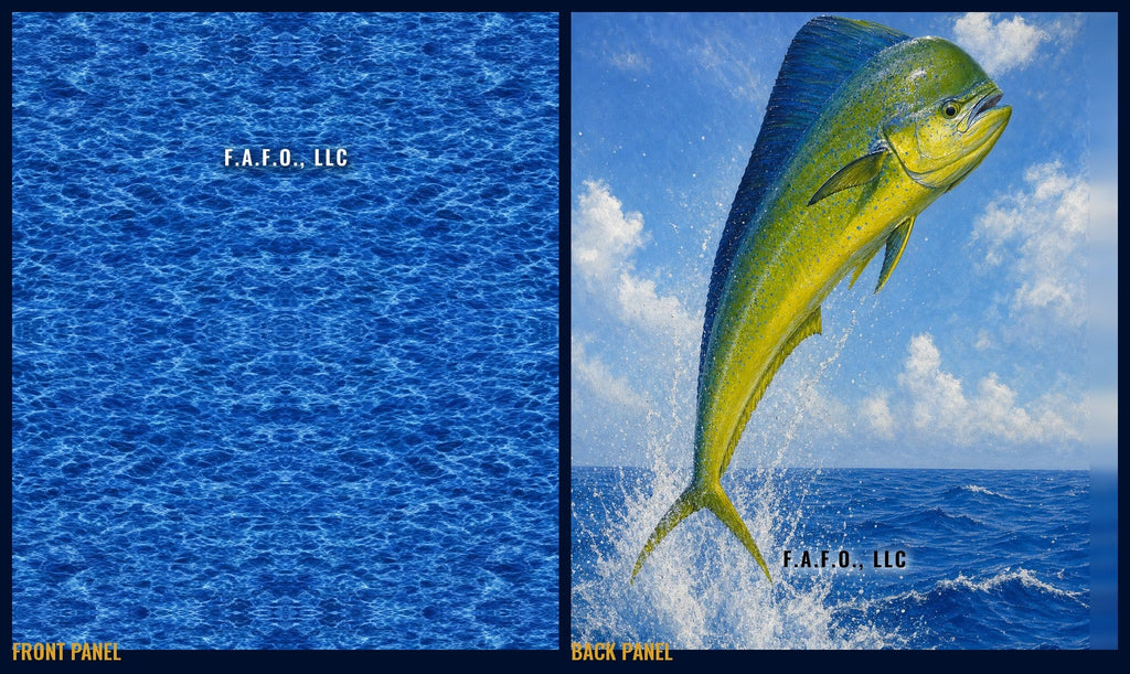 gulf-offshore front and back panels, company name with soft drop shadow