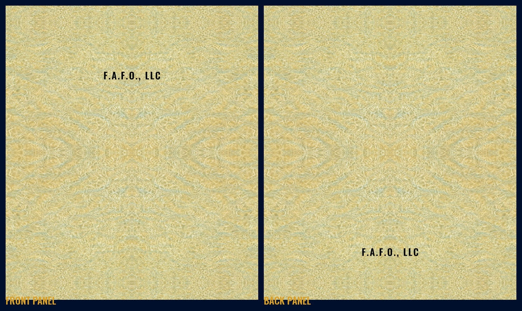 Plain Sand all-over fishing shirt, front and back panels, pattern only - Freedom Advocates Florida Official, LLC