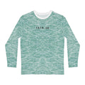 Plain Seafoam all-over fishing shirt, real Printful front mockup, pattern only - Freedom Advocates Florida Official, LLC