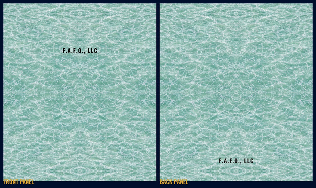 Plain Seafoam all-over fishing shirt, front and back panels, pattern only - Freedom Advocates Florida Official, LLC