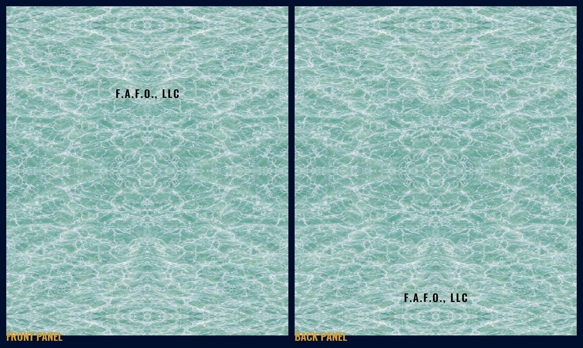 Plain Seafoam all-over fishing shirt, front and back panels, pattern only - Freedom Advocates Florida Official, LLC