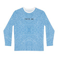 Plain Sky all-over fishing shirt, real Printful front mockup, pattern only - Freedom Advocates Florida Official, LLC