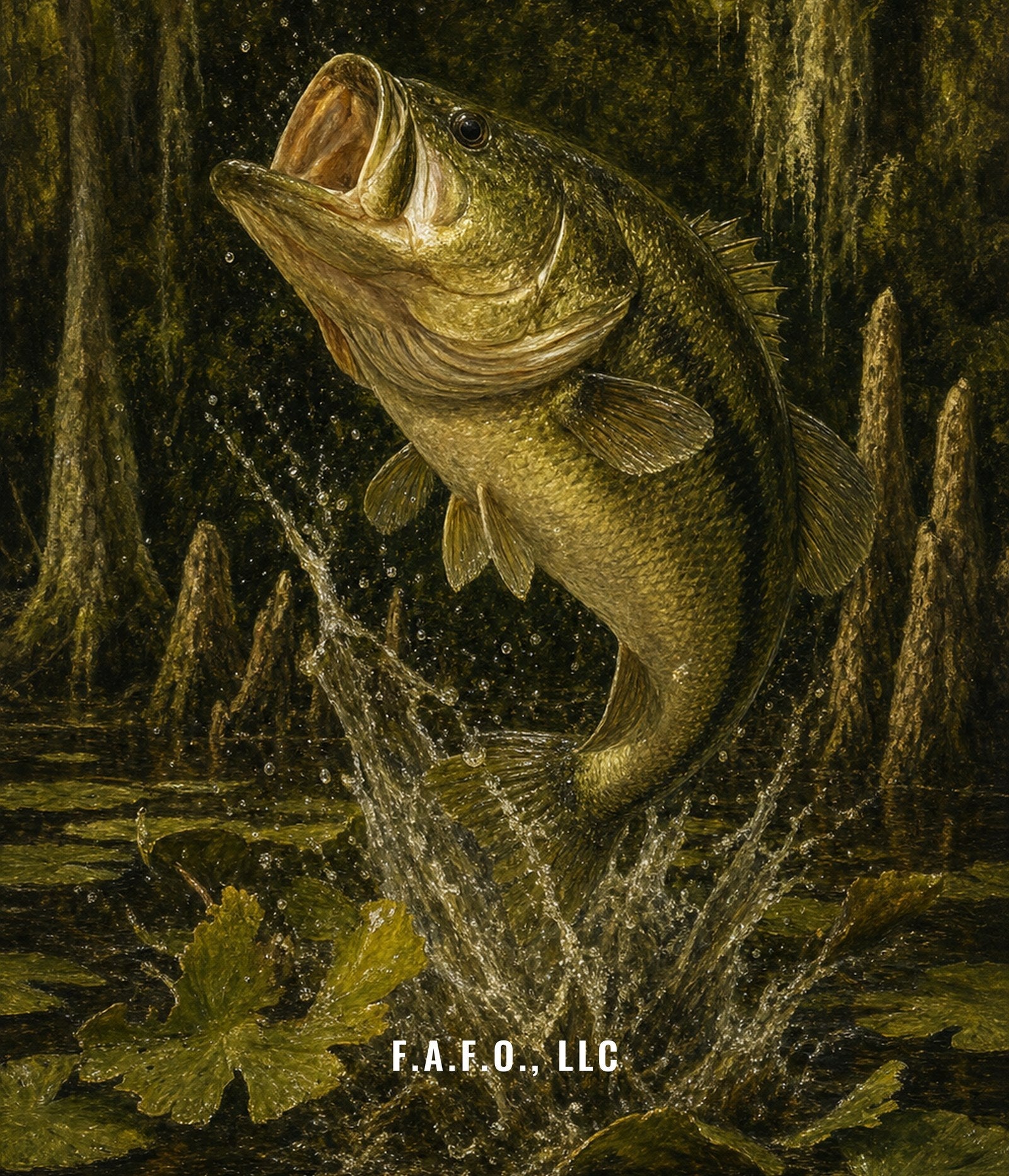 Southern Freshwater all-over fishing shirt back panel, Largemouth bass - Freedom Advocates Florida Official, LLC