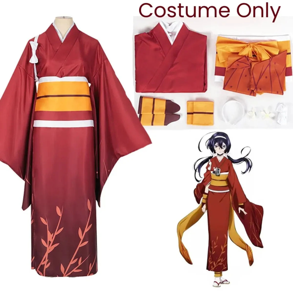 Izumi Kyouka Cosplay Costume – Bungou Stray Dogs Kimono with Wig