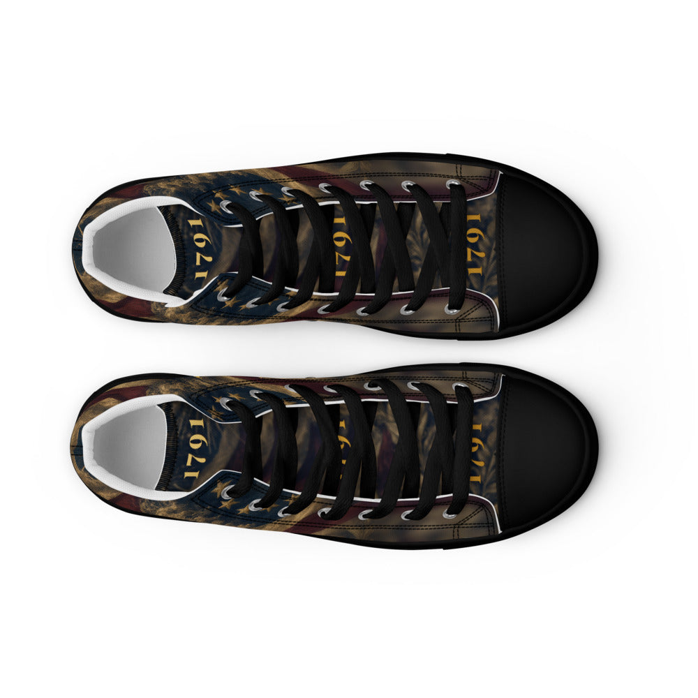 F.A.F.O. full-wrap high-top shoe mockup - top-down pair