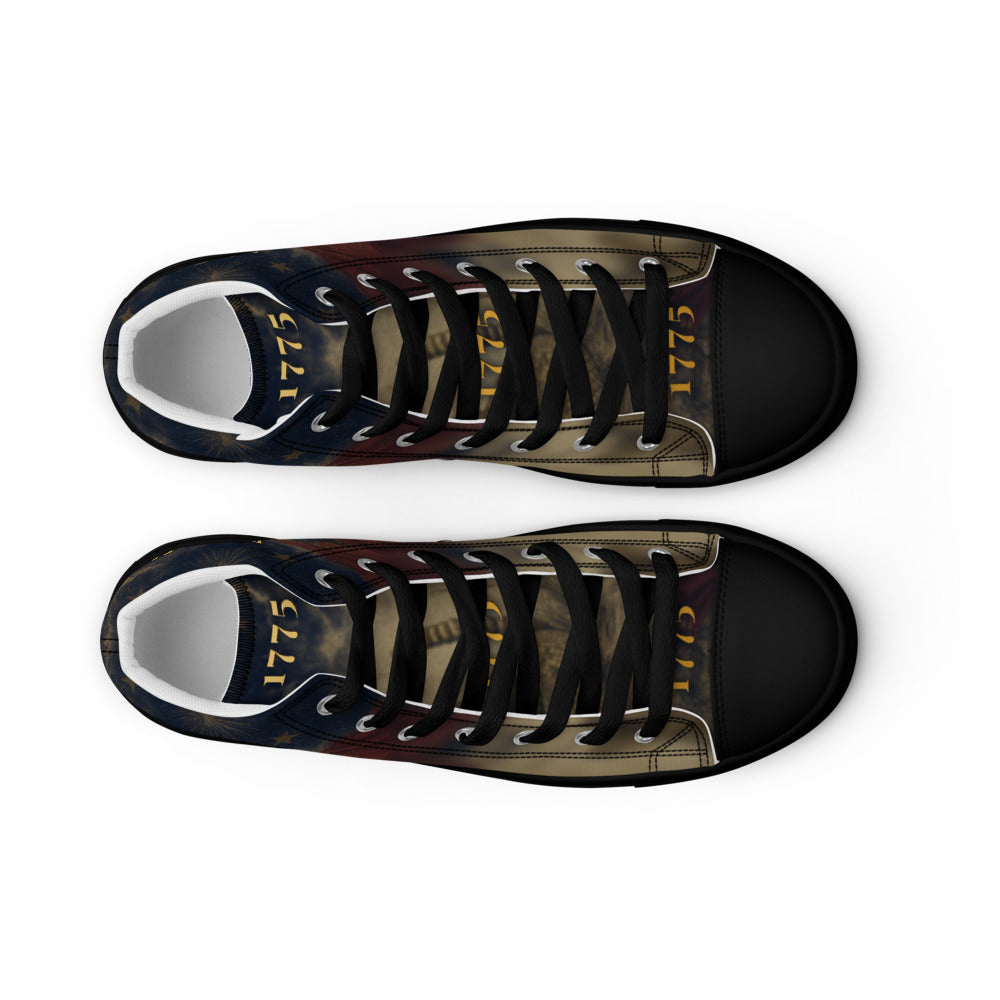 F.A.F.O. full-wrap high-top shoe mockup - top-down pair