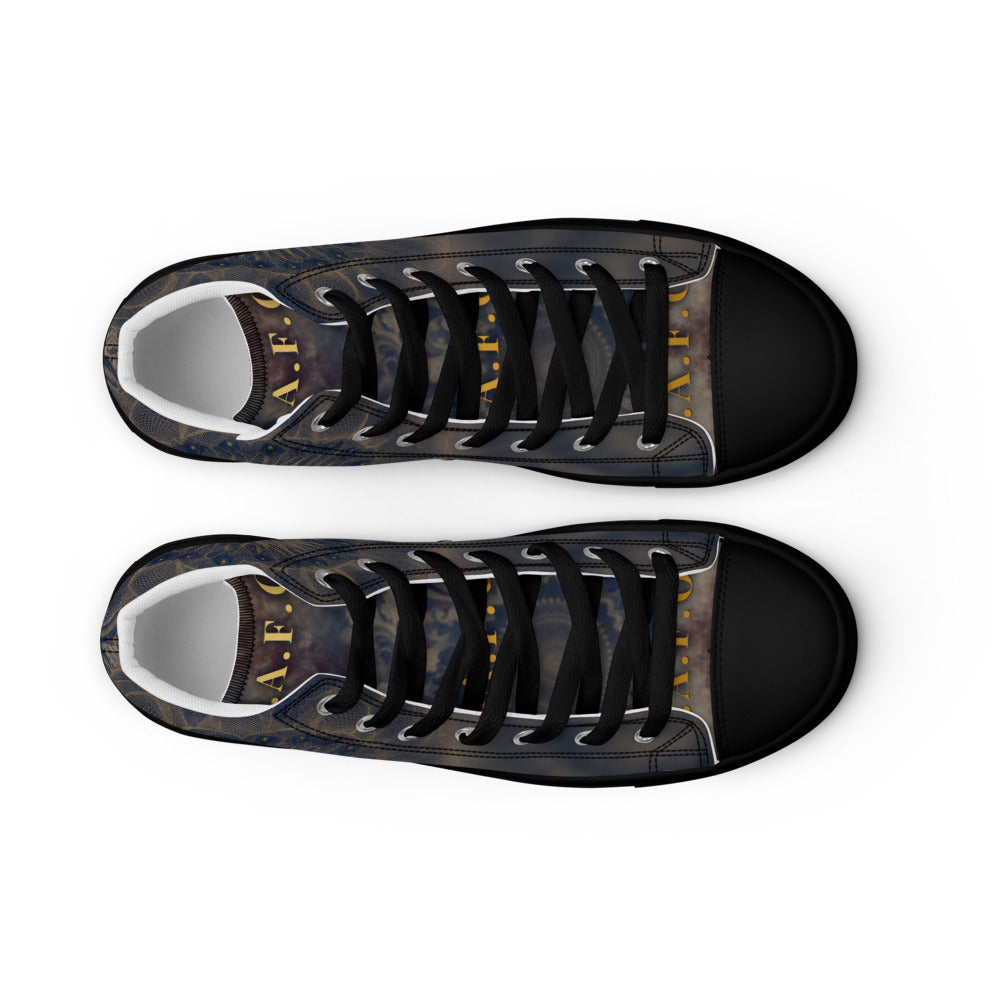 F.A.F.O. full-wrap high-top shoe mockup - top-down pair