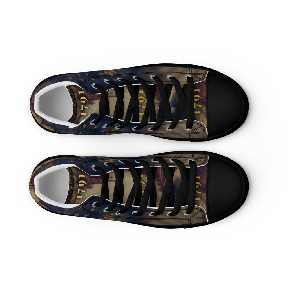 F.A.F.O. full-wrap high-top shoe mockup - top-down pair