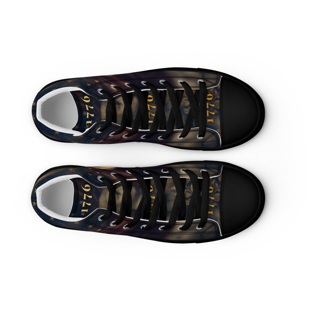 F.A.F.O. full-wrap high-top shoe mockup - top-down pair
