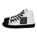 Tread On Me And Find Out printed on black high-top canvas shoes - Freedom Advocates Florida Official, LLC