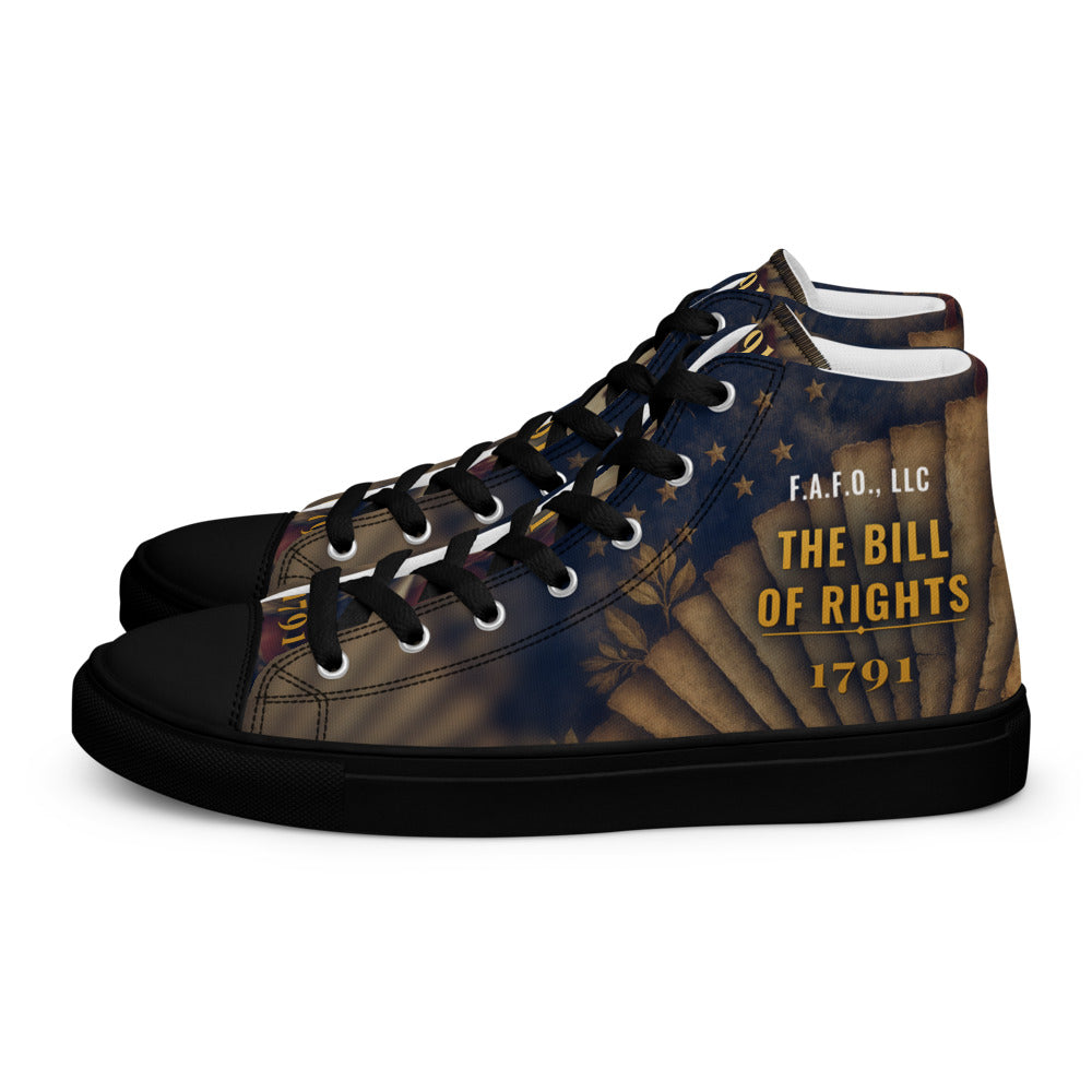 F.A.F.O., LLC full-wrap high-top shoe mockup - left shoe, outer side view