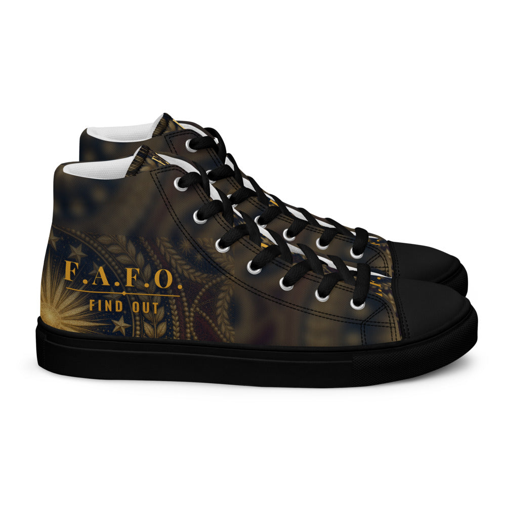 F.A.F.O. full-wrap high-top shoe mockup - right shoe, outer side