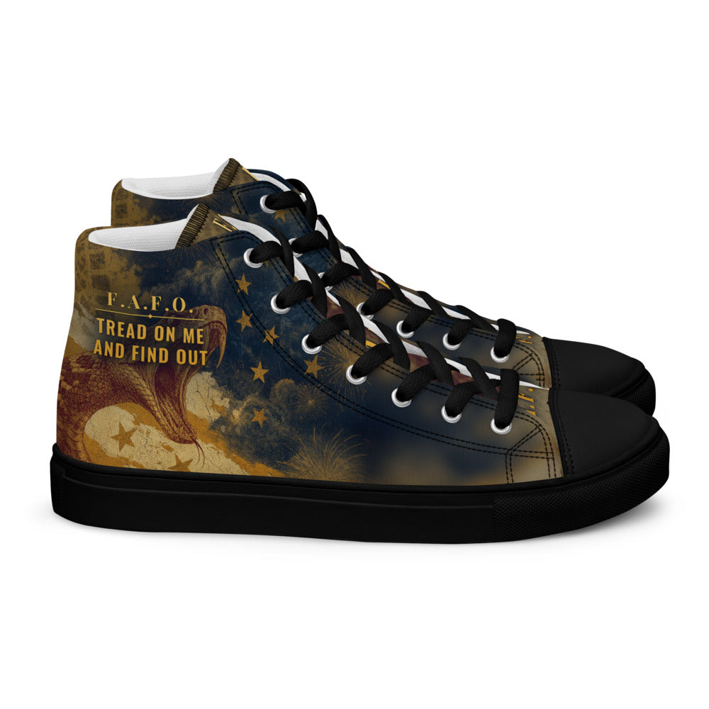 F.A.F.O. full-wrap high-top shoe mockup - right shoe, outer side