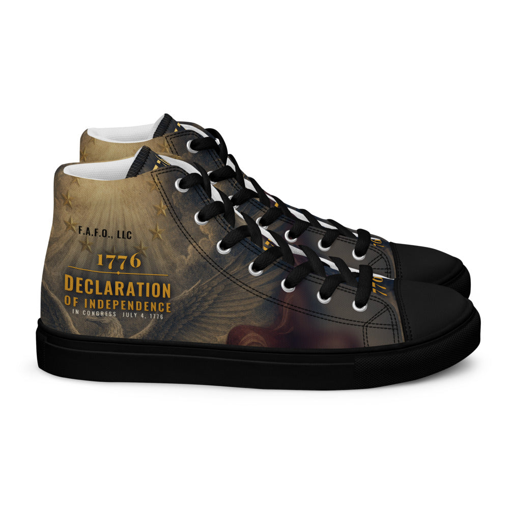 F.A.F.O., LLC full-wrap high-top shoe mockup - right shoe, outer side view