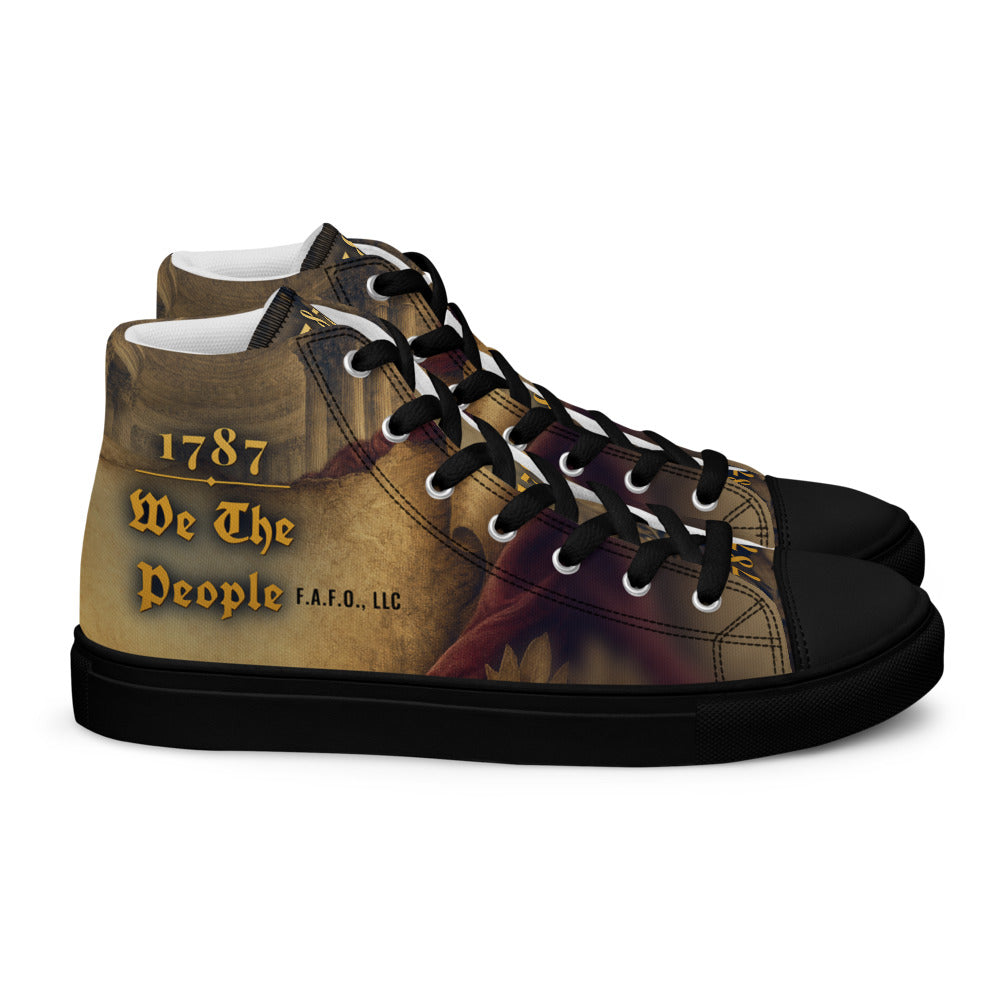 F.A.F.O., LLC full-wrap high-top shoe mockup - right shoe, outer side view