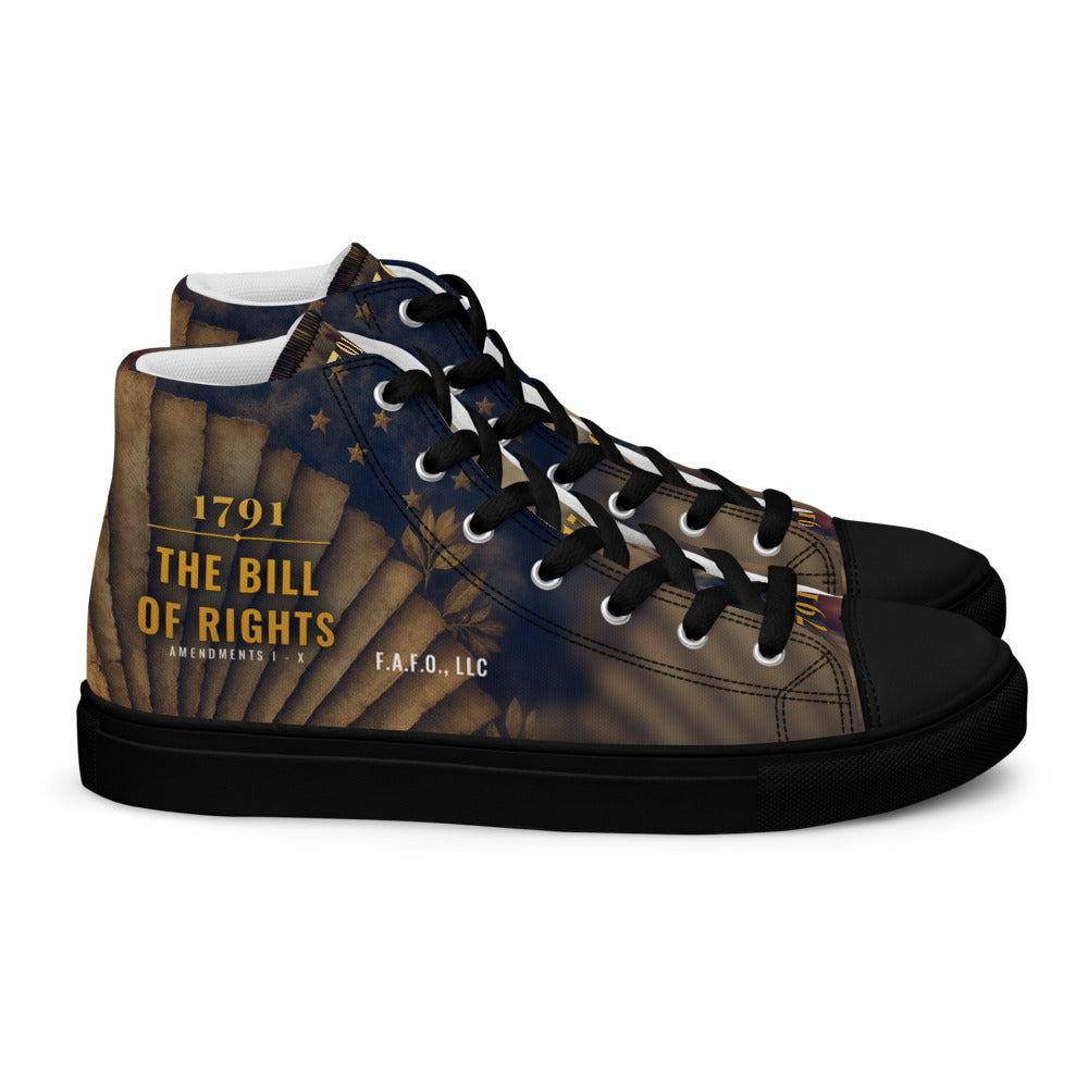 F.A.F.O., LLC full-wrap high-top shoe mockup - right shoe, outer side view