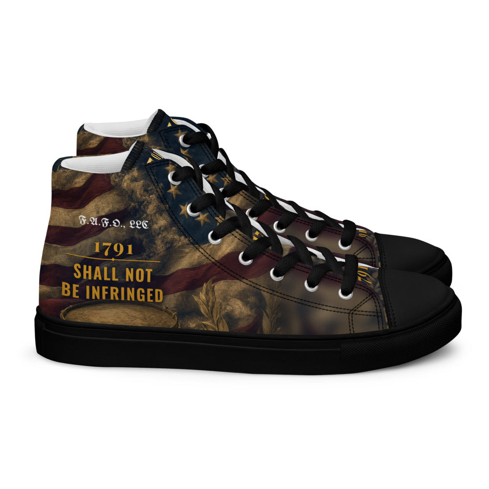 F.A.F.O., LLC full-wrap high-top shoe mockup - right shoe, outer side view