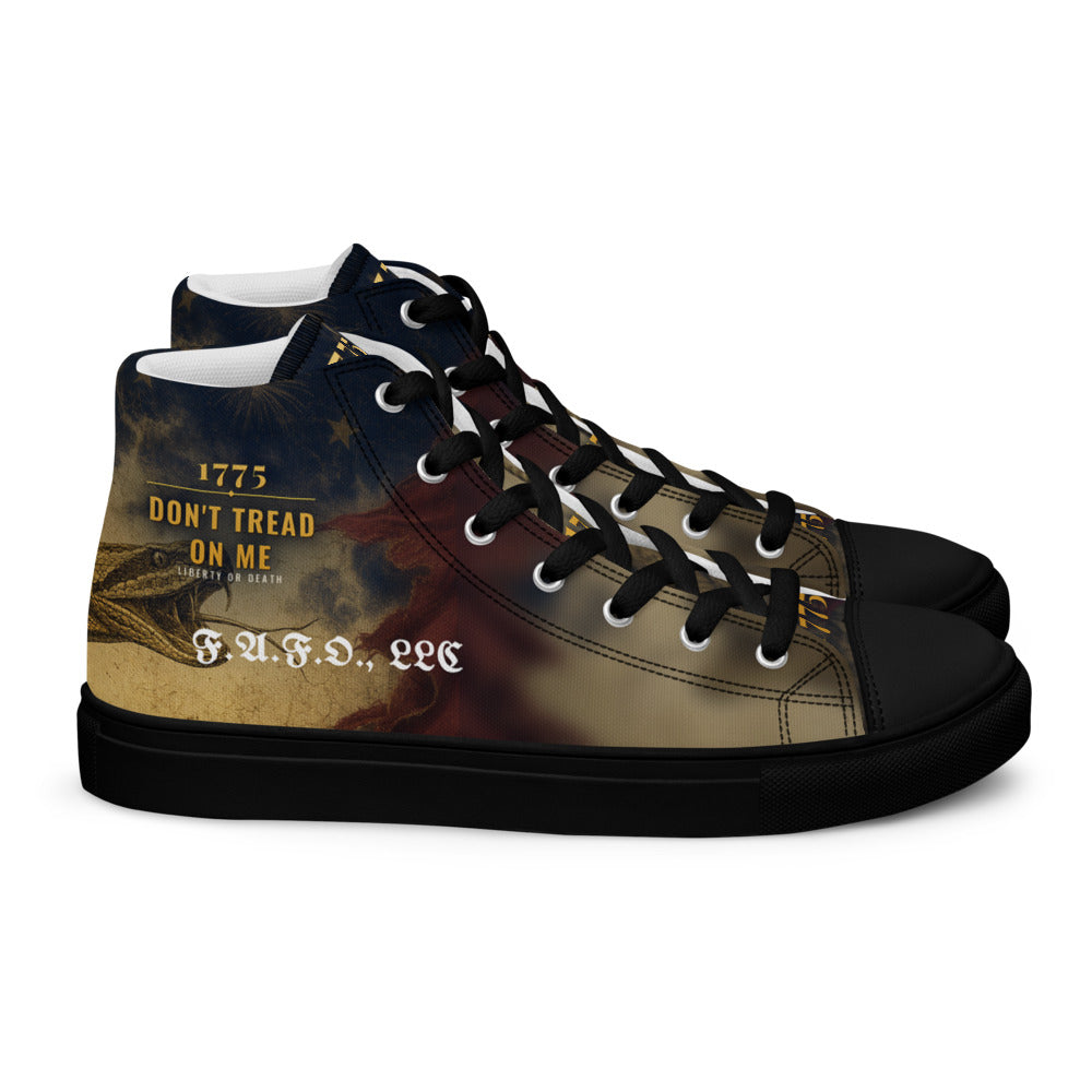 F.A.F.O., LLC full-wrap high-top shoe mockup - right shoe, outer side view