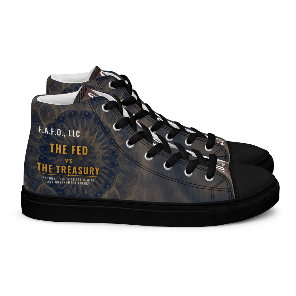 F.A.F.O., LLC full-wrap high-top shoe mockup - right shoe, outer side view
