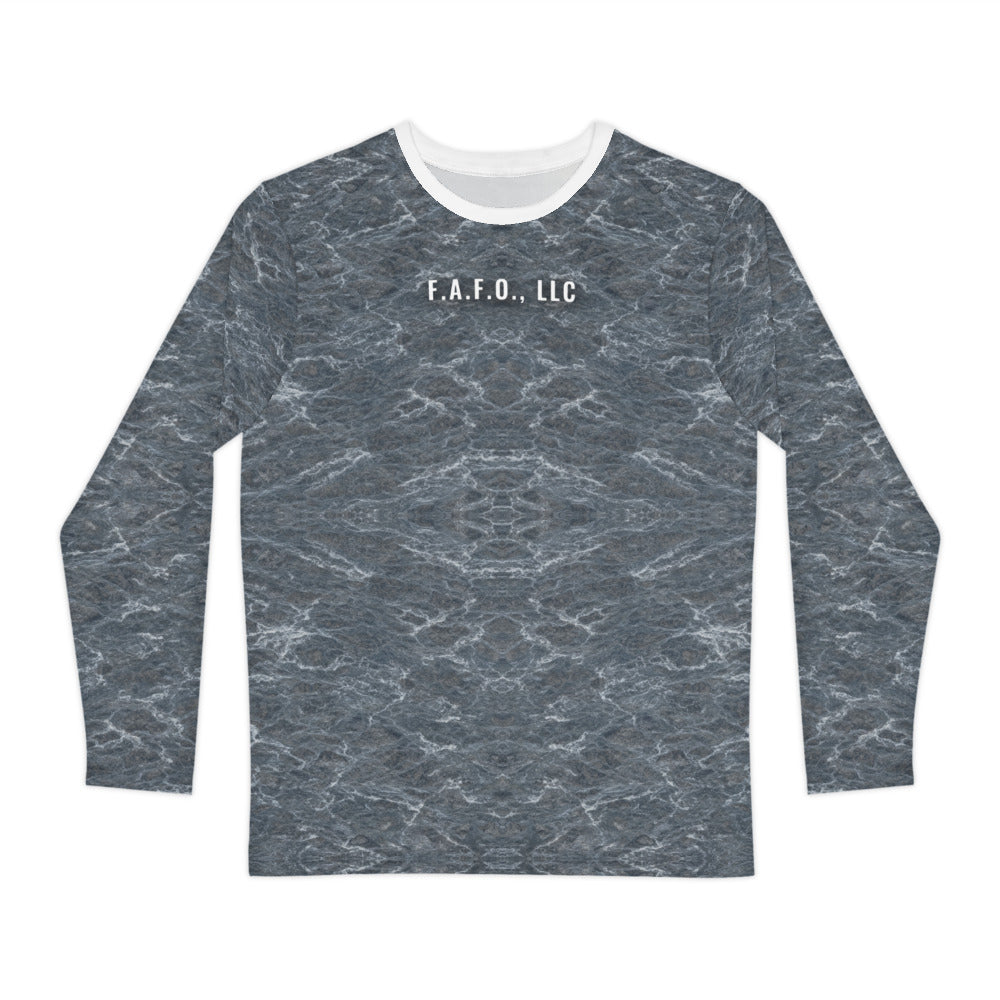 atlantic-northeast shirt front mockup, company name with soft drop shadow