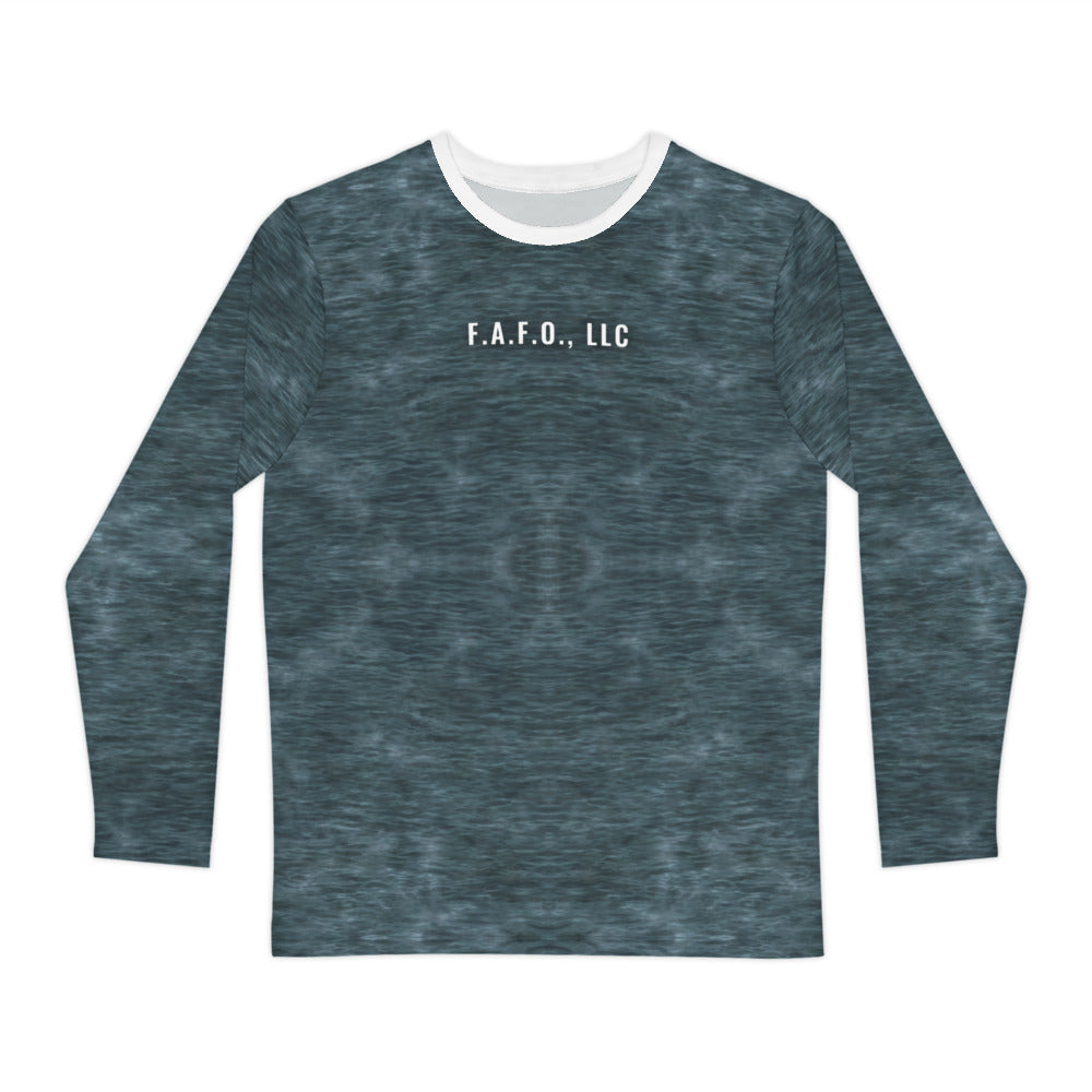 great-lakes shirt front mockup, company name with soft drop shadow