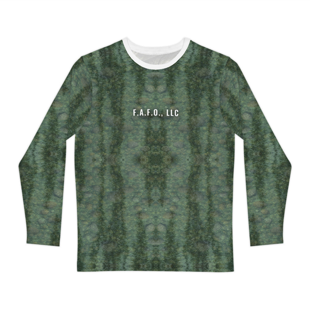 pacific-northwest shirt front mockup, company name with soft drop shadow